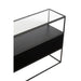 Console tafel Vierkant Metaal | Glass Zwart-Console tafels-J-Line