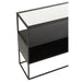 Console tafel Vierkant Metaal | Glass Zwart-Console tafels-J-Line