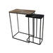 Console tafelset Fletcher - 60x35x77/40x25x70 - Goud/zwart - Aluminium/Ijzer-Console tafels-HSM Collection