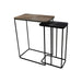 Console tafelset Fletcher - 60x35x77/40x25x70 - Goud/zwart - Aluminium/Ijzer-Console tafels-HSM Collection