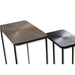 Console tafelset Fletcher - 60x35x77/40x25x70 - Goud/zwart - Aluminium/Ijzer-Console tafels-HSM Collection