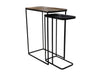 Console tafelset Fletcher - 60x35x77/40x25x70 - Goud/zwart - Aluminium/Ijzer-Console tafels-HSM Collection