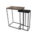 Console tafelset Fletcher - 60x35x77/40x25x70 - Goud/zwart - Aluminium/Ijzer-Consoletafels-HSM Collection