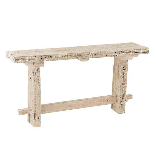 Consoletafel Brut Gerecycled Hout Wit 150x37x77 cm-Consoletafels-J-Line