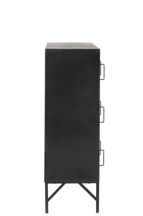 Cupboard 9Doors Metal Black-Opbergkasten-J-Line