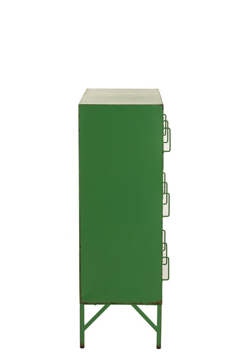 Cupboard 9Doors Metal Green-Opbergkasten-J-Line