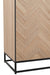 Cupboard High 2 Doors Zigzag Wood/Metal Natural/Black-Opbergkasten-J-Line