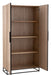 Cupboard High 2 Doors Zigzag Wood/Metal Natural/Black-Opbergkasten-J-Line