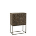 Cupboard On Foot Pino Metal/Mango Wood Brown/Grey-Ladenkasten-J-Line