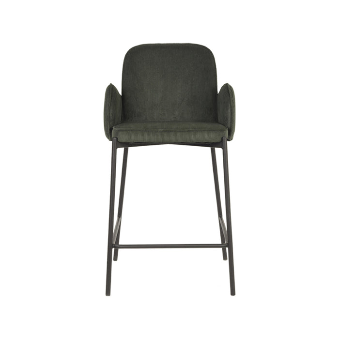 D-MAXX Barkruk Jari - Army green - Ribcord - Zithoogte 65-Barkrukken-LABEL51