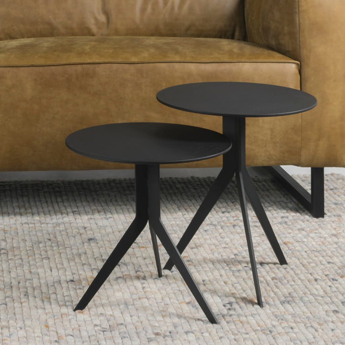 DALEY LOW Bijzettafel | Zwart | Staal | 38x38x38 Spinder Design-Bijzettafels-Spinder