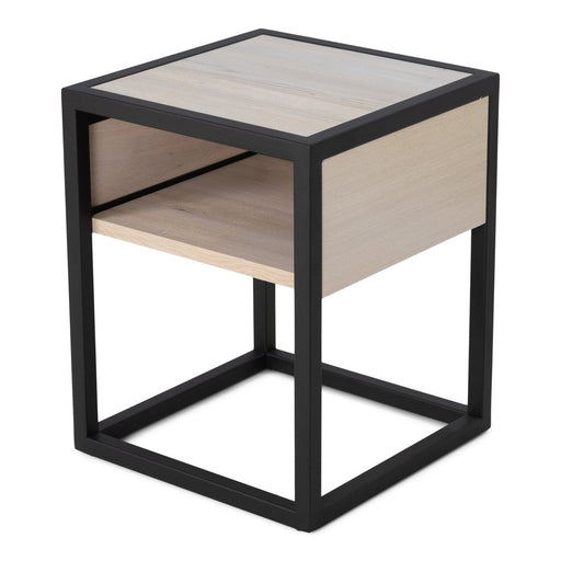 DIVA ONE-NIGHTSTAND Nachtkast - White Sand / Zwart-Bijzettafels-Spinder