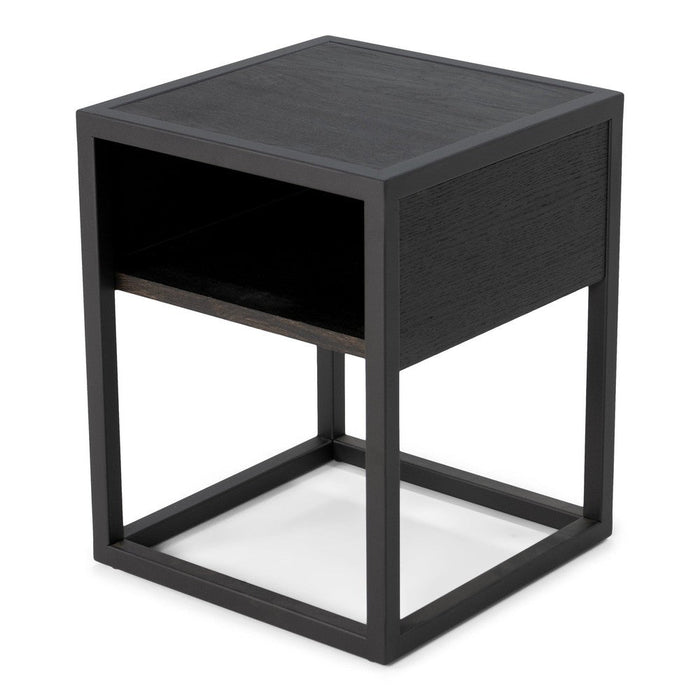 DIVA ONE-NIGHTSTAND Nachtkast - Zwart / Zwart-Bijzettafels-Spinder