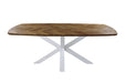 Danish Eettafel Fishbone-280x110x76-Naturel/Wit-Eiken/Metaal-Eettafels-HSM Collection