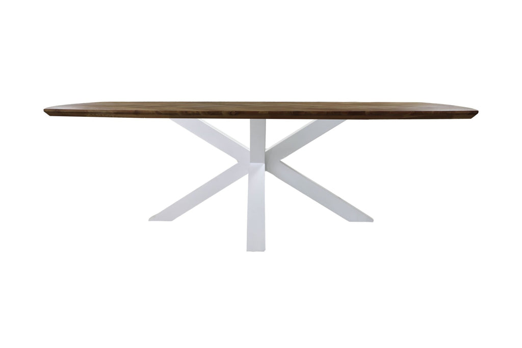 Danish Eettafel Fishbone-280x110x76-Naturel/Wit-Eiken/Metaal-Eettafels-HSM Collection