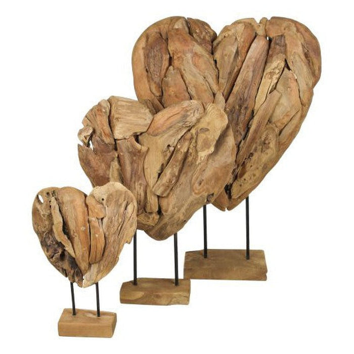 Decoratie Hart large - teak-Woondecoratie-HSM Collection