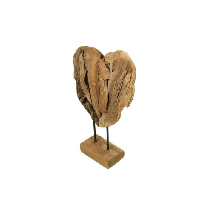 Decoratie Hart small - teak-Woondecoratie-HSM Collection