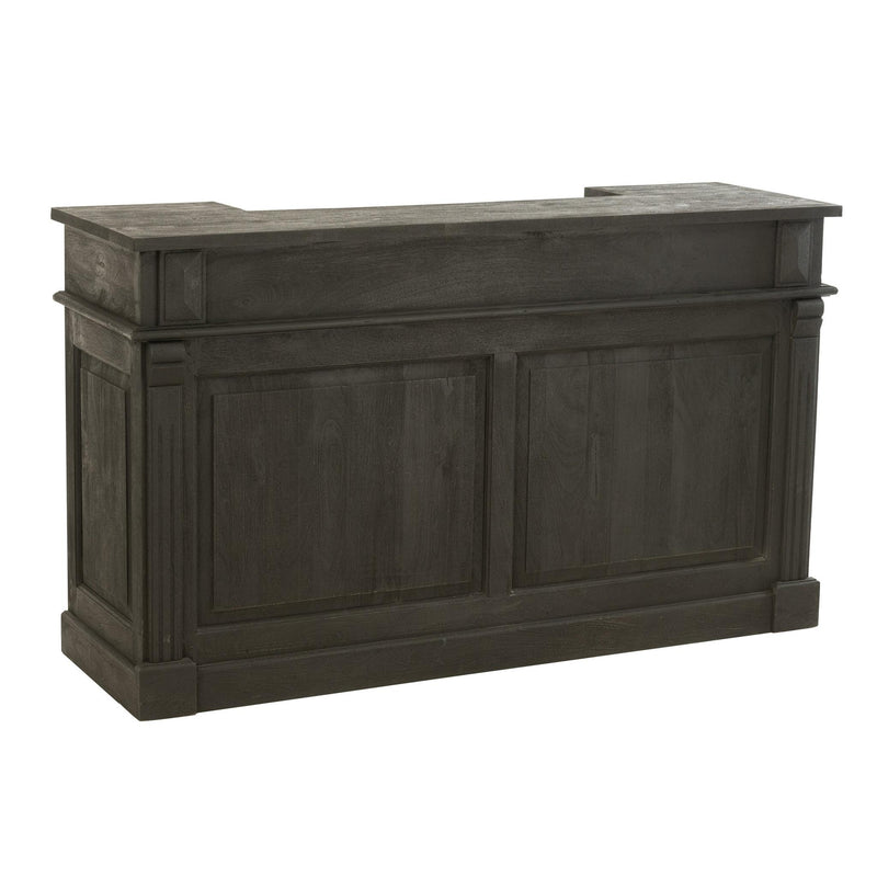Decoratie Zwart Mangohout hout 55x180 cm-Wanddecoratie-J-Line