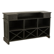 Decoratie Zwart Mangohout hout 55x180 cm-Wanddecoratie-J-Line