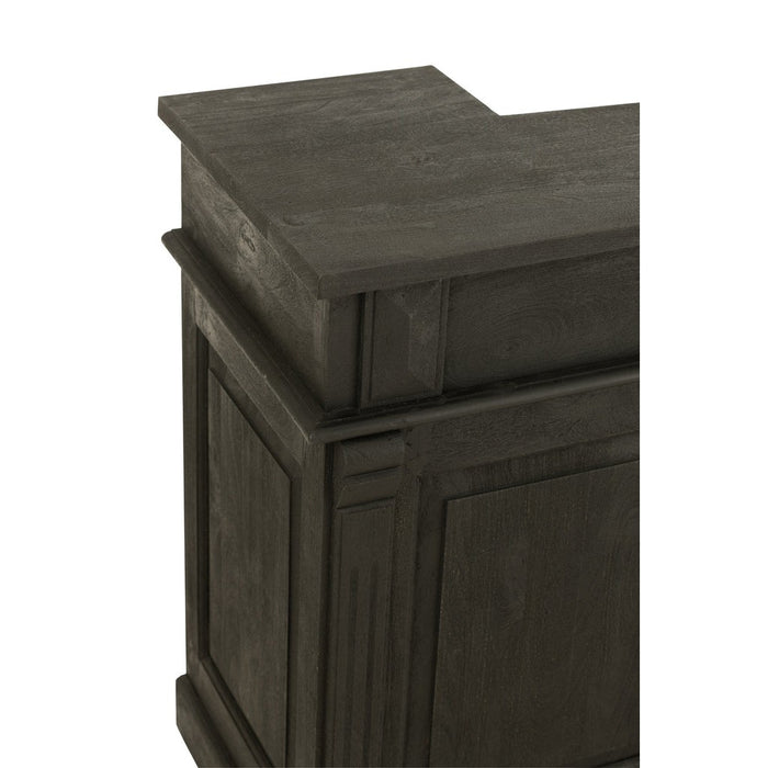 Decoratie Zwart Mangohout hout 55x180 cm-Woondecoratie-J-Line