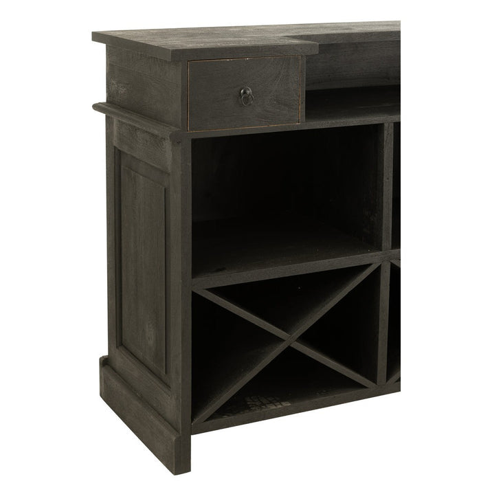 Decoratie Zwart Mangohout hout 55x180 cm-Woondecoratie-J-Line