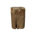 Decoratief krukje met patroon - 35x35x40 - Naturel - Teak-Krukjes-HSM Collection