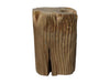 Decoratief krukje met patroon - 35x35x40 - Naturel - Teak-Krukjes-HSM Collection