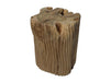 Decoratief krukje met patroon - 35x35x40 - Naturel - Teak-Krukjes-HSM Collection