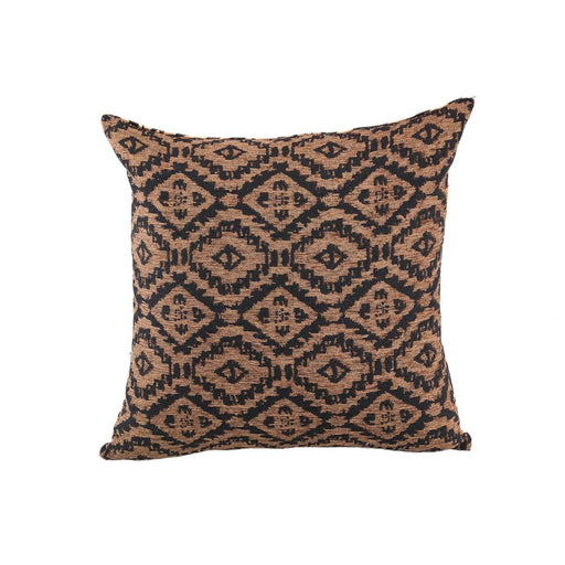 Decoratief kussen Clarke Bruin Double Printed Stof Sierkussen Vierkant-Decoratief kussen-PTMD