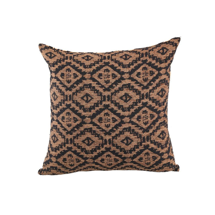 Decoratief kussen Clarke Bruin Double Printed Stof Sierkussen Vierkant-Decoratief kussen-PTMD