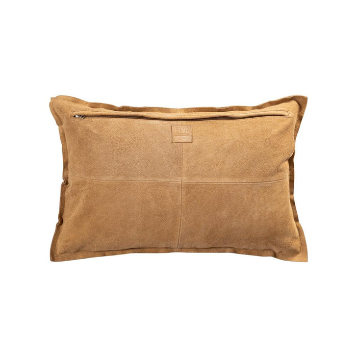 Decoratief kussen Cobie Camel Suède Leer Sierkussen Rechthoekig-Decoratief kussen-PTMD