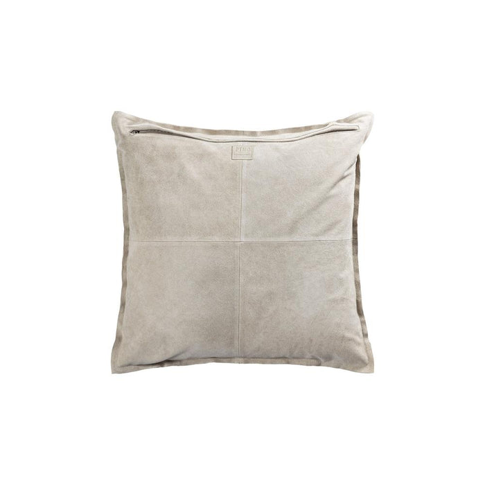 Decoratief kussen Cobie Taupe Suède Leer Sierkussen Vierkant L-Decoratief kussen-PTMD