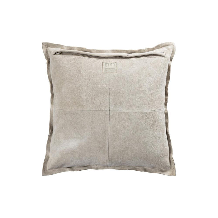 Decoratief kussen Cobie Taupe Suède Leer Sierkussen Vierkant S-Decoratief kussen-PTMD