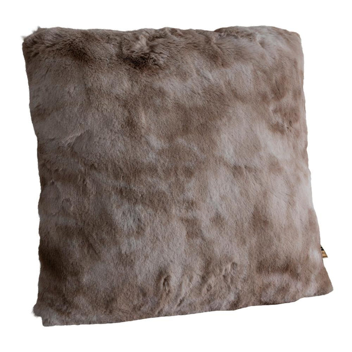 Decoratief kussen Linde Beige Imitatiebont Sierkussen Vierkant S-Decoratief kussen-PTMD