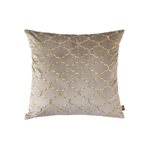 Decoratief kussen Lizze Beige Fluweel Sierkussen Embroidery Vierkant L-Decoratief kussen-PTMD