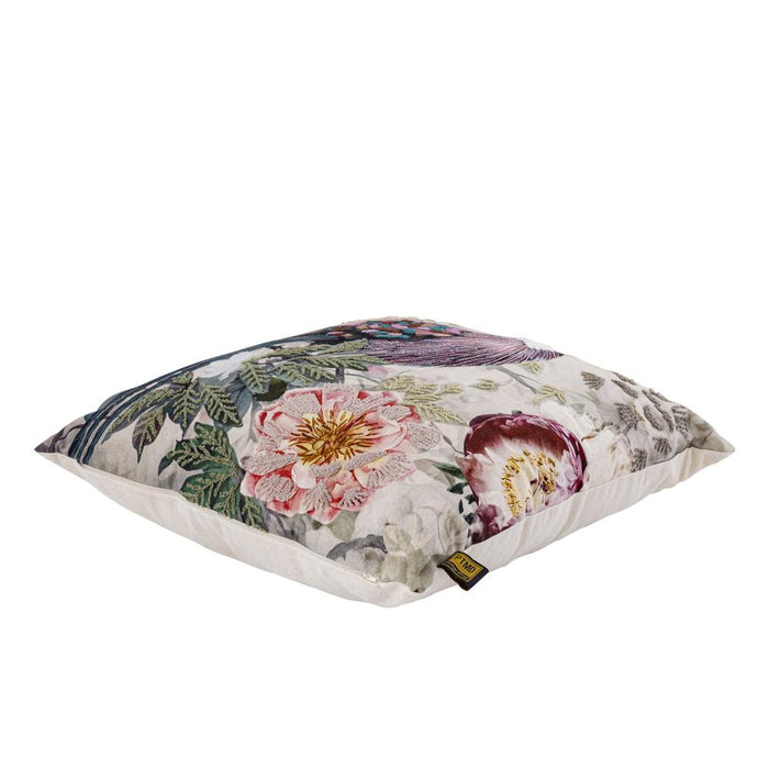 Decoratief kussen Loralee Groen Vierkant Katoen Sierkussen Peacock-Decoratief kussen-PTMD