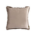 Decoratief kussen Nous Beige Fluweel Sierkussen met franjes Vierkant L-Decoratief kussen-PTMD