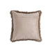 Decoratief kussen Nous Beige Fluweel Sierkussen met franjes Vierkant S-Decoratief kussen-PTMD