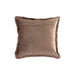 Decoratief kussen Nous Taupe Fluweel Sierkussen met franjes Vierkant L-Decoratief kussen-PTMD