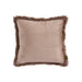 Decoratief kussen Nous Taupe Fluweel Sierkussen met franjes Vierkant S-Decoratief kussen-PTMD