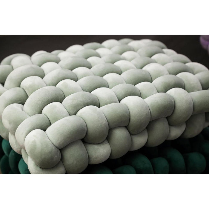 Decoratief kussen Roa Mint Groen Polyester Hand Woven Sierkussen Rectan-Decoratief kussen-PTMD