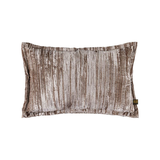 Decoratief kussen Senny Beige Fluweel Sierkussen Ruffle Rim Rechthoekig-Decoratief kussen-PTMD