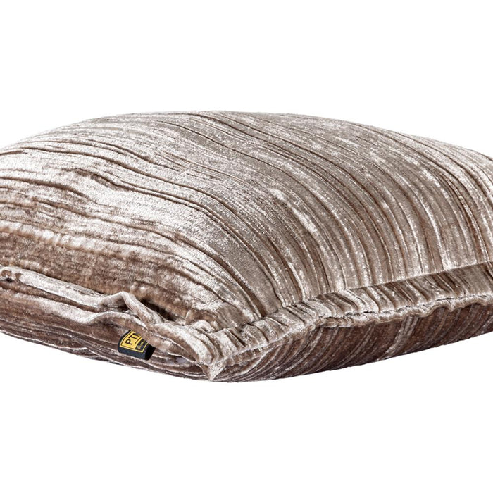 Decoratief kussen Senny Beige Fluweel Sierkussen Ruffle Rim Vierkant S-Decoratief kussen-PTMD
