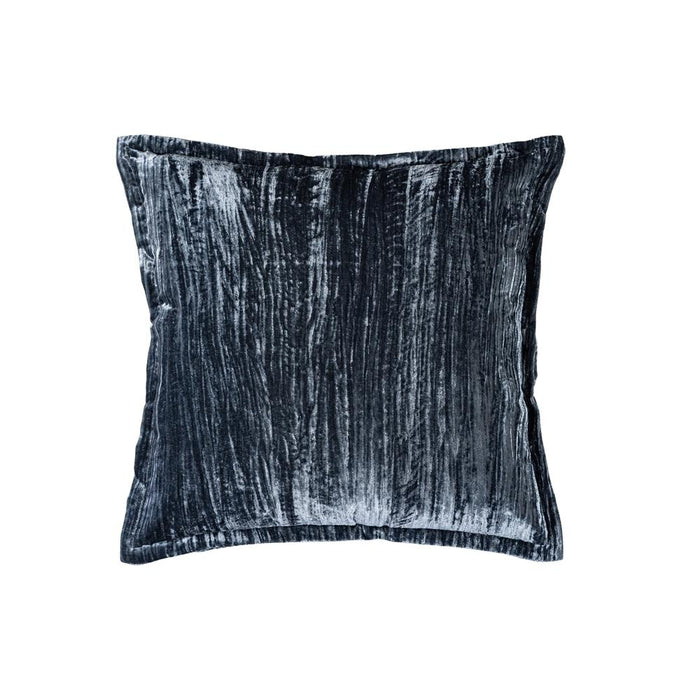 Decoratief kussen Senny Blauw Fluweel Sierkussen Ruffle Rim Vierkant L-Decoratief kussen-PTMD