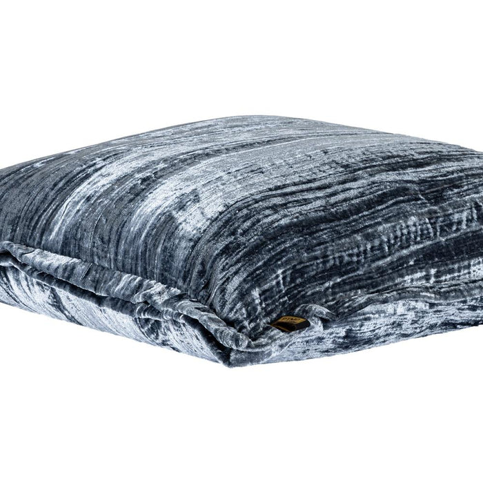Decoratief kussen Senny Blauw Fluweel Sierkussen Ruffle Rim Vierkant L-Decoratief kussen-PTMD