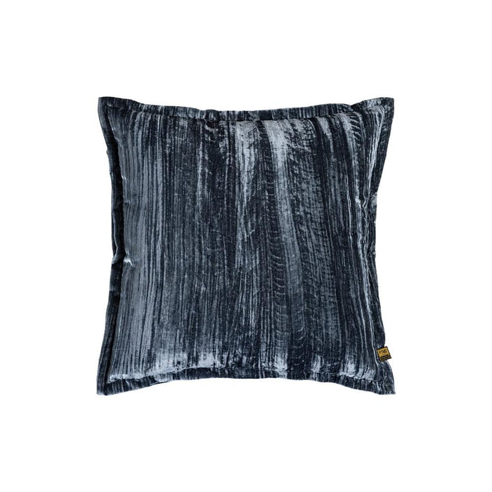 Decoratief kussen Senny Blauw Fluweel Sierkussen Ruffle Rim Vierkant L-Decoratief kussen-PTMD