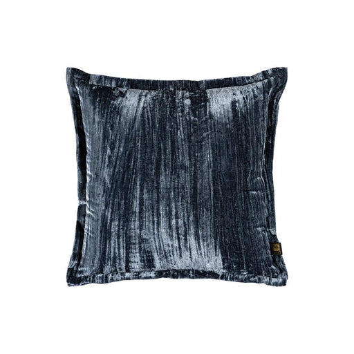 Decoratief kussen Senny Blauw Fluweel Sierkussen Ruffle Rim Vierkant S-Decoratief kussen-PTMD