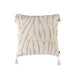 Decoratief kussen Sierkussen Zalie Naturel Cottoncushion Zebra Franjes Vierkant L-Decoratief kussen-PTMD