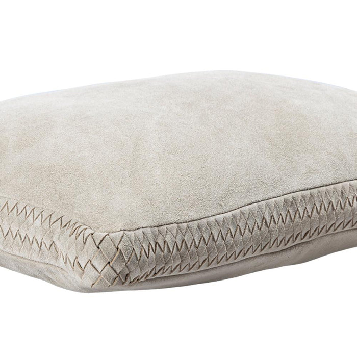 Decoratief kussen Suky Taupe Suède Leer Sierkussen Rechthoekig-Decoratief kussen-PTMD