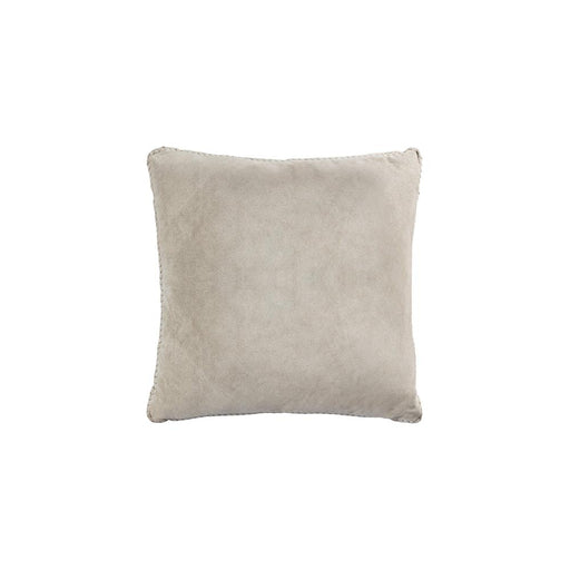 Decoratief kussen Suky Taupe Suède Leer Sierkussen Vierkant L-Decoratief kussen-PTMD
